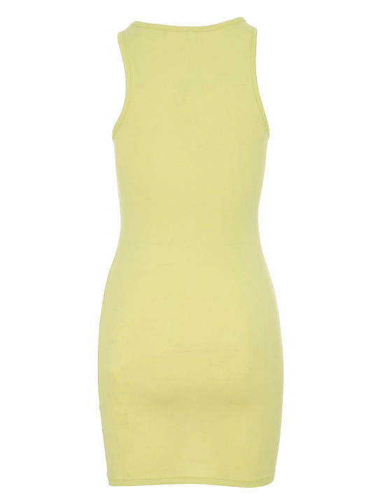 Summer Mini Knitted Dress Celery Green