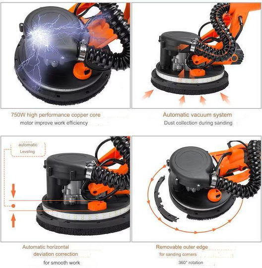 Monzana Τηλεσκοπικό Τριβείο Γυψοσανίδας 750W