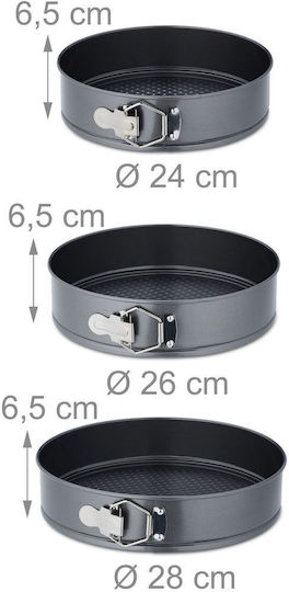 Relaxdays Backform Torte Rostfreier Stahl mit abnehmbarem Boden 6cm