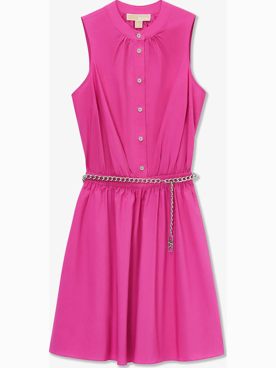 Sommer Mini Damenkleid für Hochzeit - Taufe Fuchsie