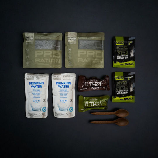 Pro Ration Emergency Food-Water Pack Menu 1 Military MREs 1584 Calories 63 Grams 15 Years Shelf Life
