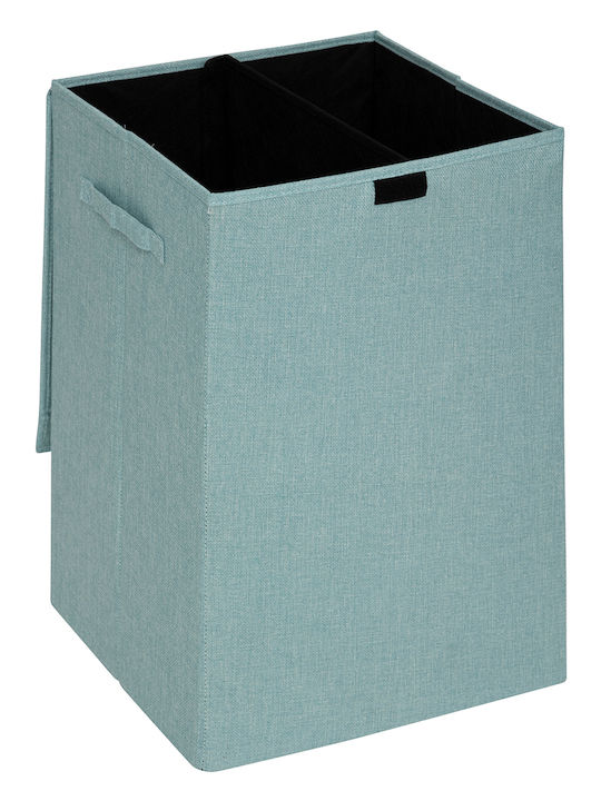 5Five Wäschekorb Stoff 74lt mit Deckel 37x36.5x60cm Türkis 5Five Wäschekorb Stoff 74lt mit Deckel 37x36.5x60cm Türkis