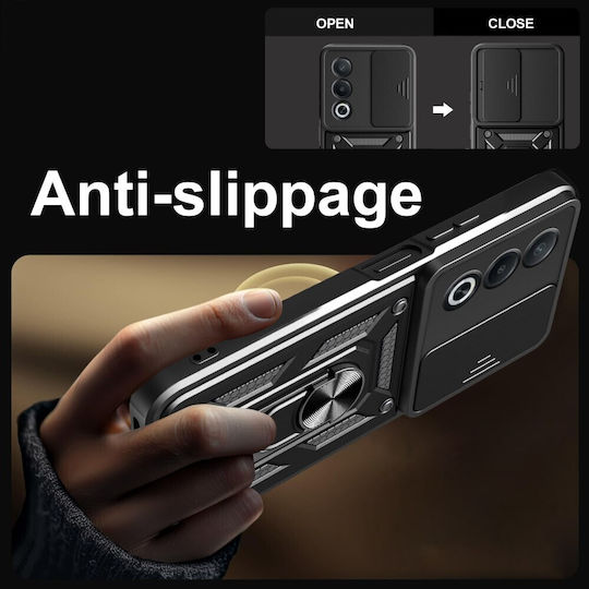 Sliding Camera Back Cover Plastic Black (Oppo A80 5G)