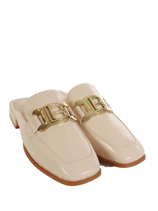 Flat Mules σε Μπεζ Χρώμα