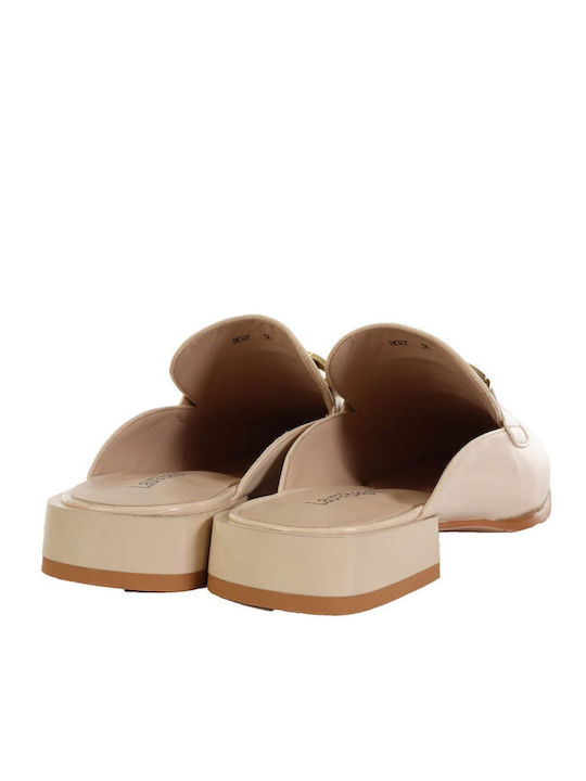 Flat Mules σε Μπεζ Χρώμα