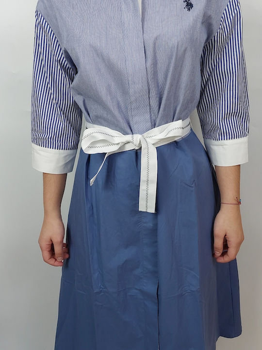 Midi Shirt Dress Blue
