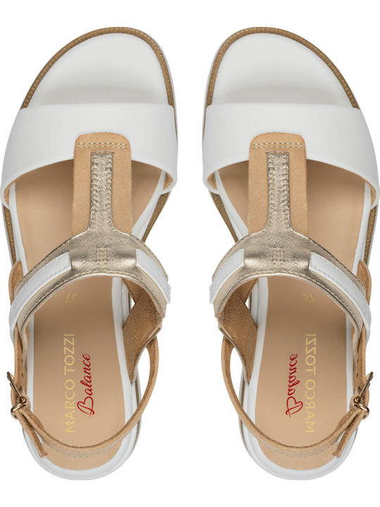 Women's Leather Platform Shoes White