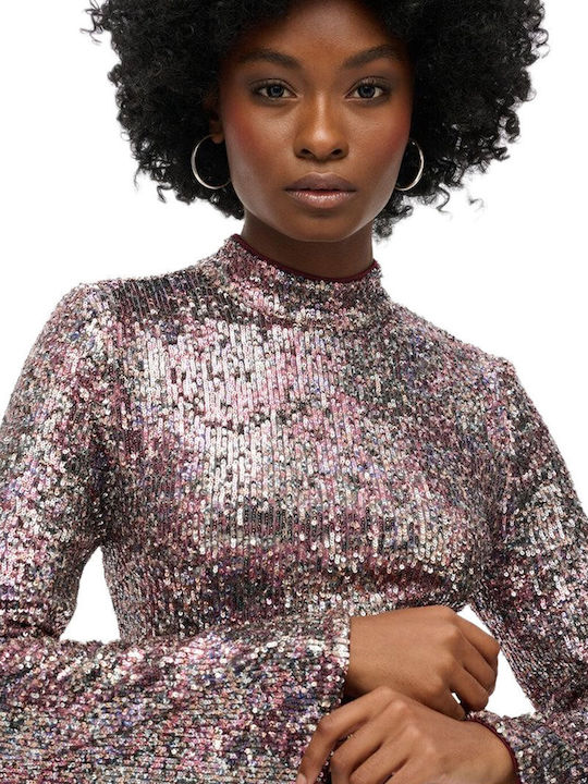 Mini Evening Dress Burgundy W8011773A B8H