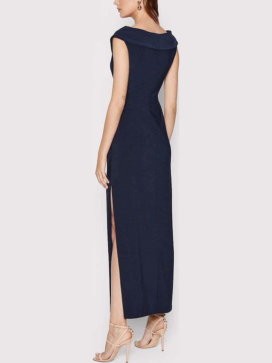 Maxi Dress for Wedding Christening Navy Blue