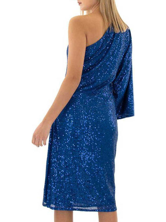 MY T Mit Pailletten Damenkleid Abend Blau MY T Mit Pailletten Damenkleid Abend Blau