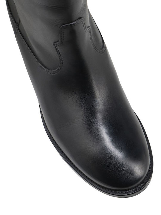 Leder Damenstiefel Schwarz