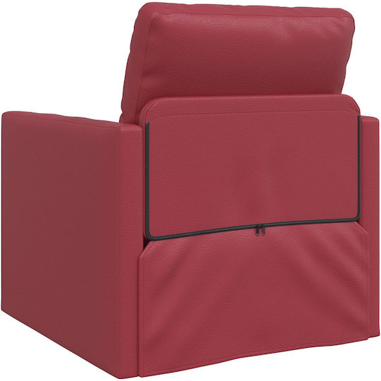 Sessel aus Kunstleder Bordeaux 74x77x81cm