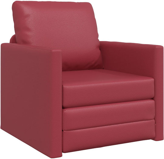 Sessel aus Kunstleder Bordeaux 74x77x81cm