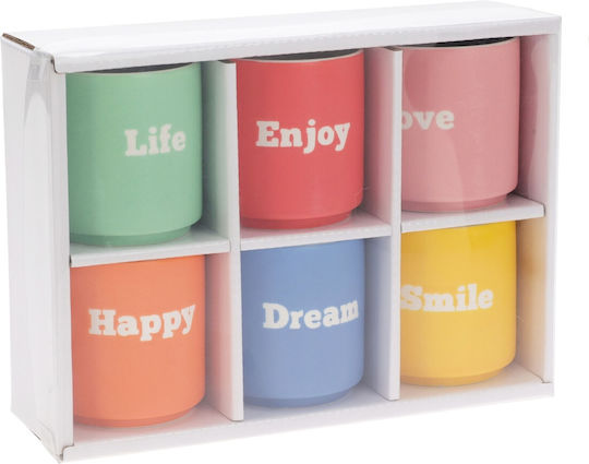 Mug from Porcelain Multicolored 180ml 6pcs Mug from Porcelain Multicolored 180ml 6pcs