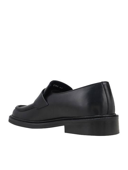 Δερμάτινα Ανδρικά Loafers σε Μαύρο Χρώμα