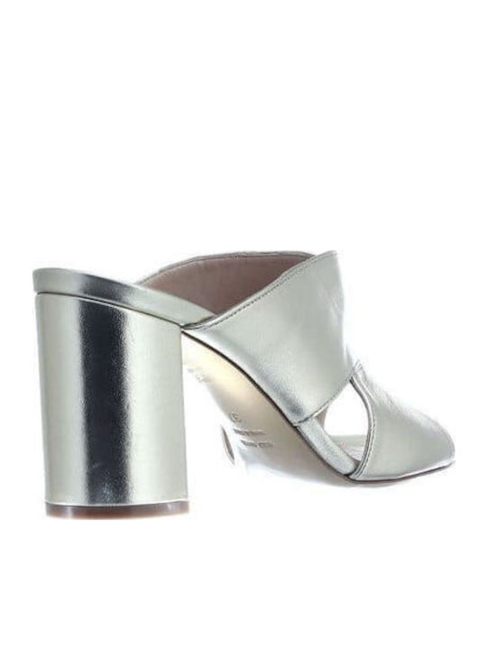 Mules with High Heel in Gold Color