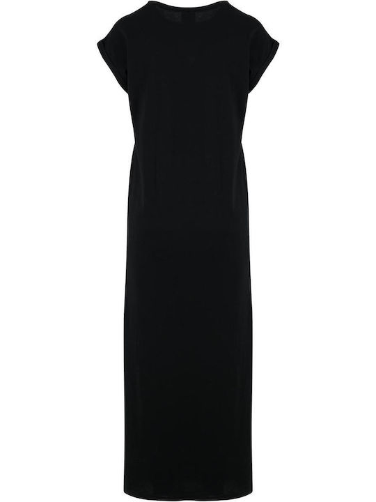 Ladies Summer Midi Dress Black