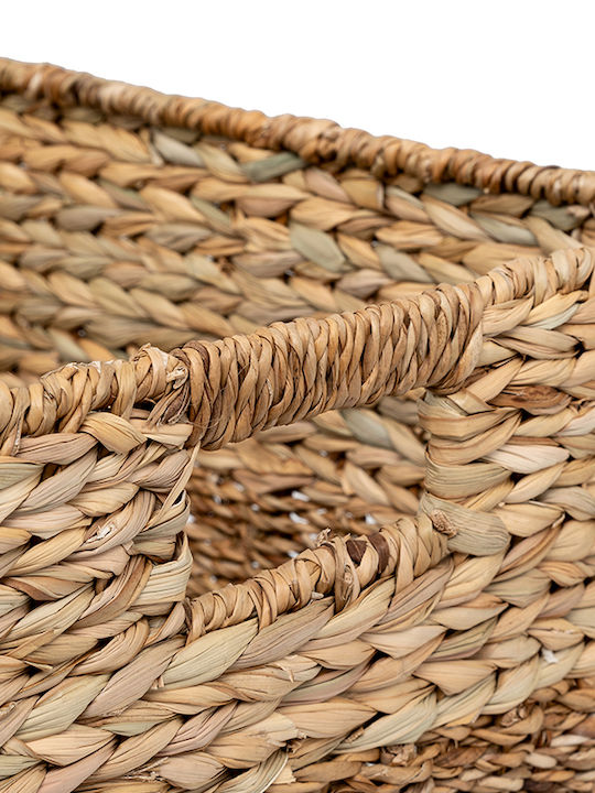 Ninon Decorative Basket Wicker with Handles Beige 38x38x38cm