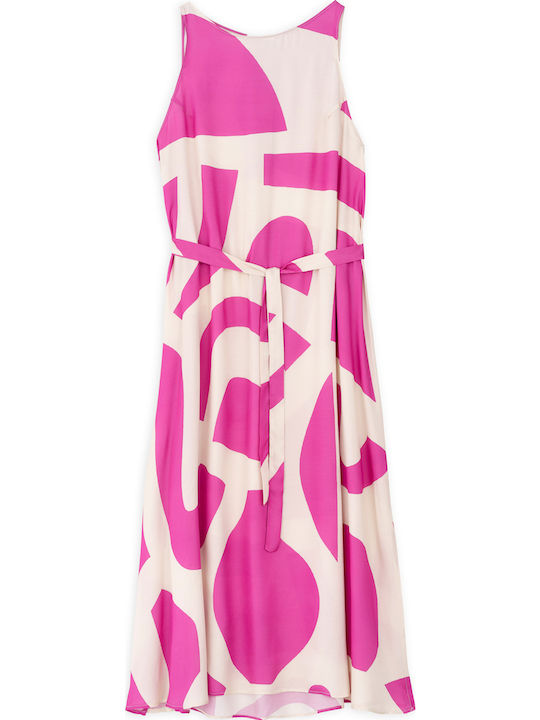 Rochie De Vară Midi De Seară Fuchsia