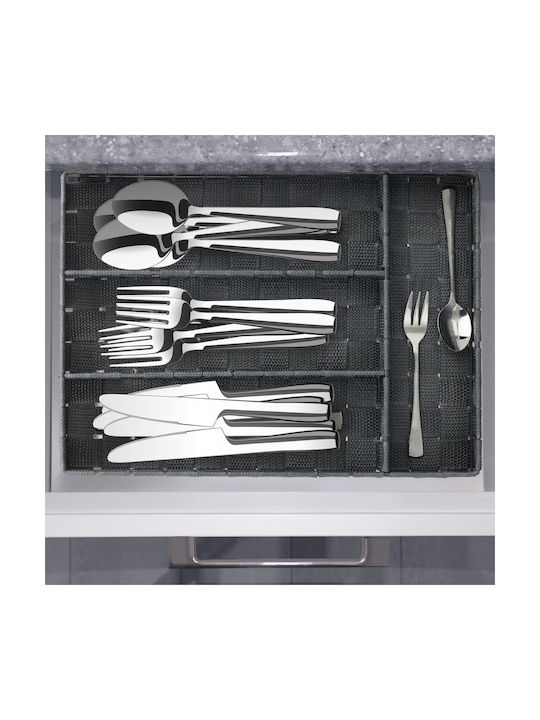 Relaxdays Drawer Cutlery Tray Plastic 36x26x4.5cm Grey