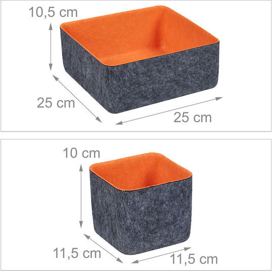 Relaxdays Plastic Cutie de Depozitare cu Capac Gri 5buc