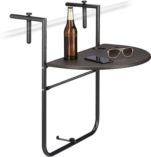 Metal Masa pentru spații exterioare mici Pliabil Maro 84x60x63buc