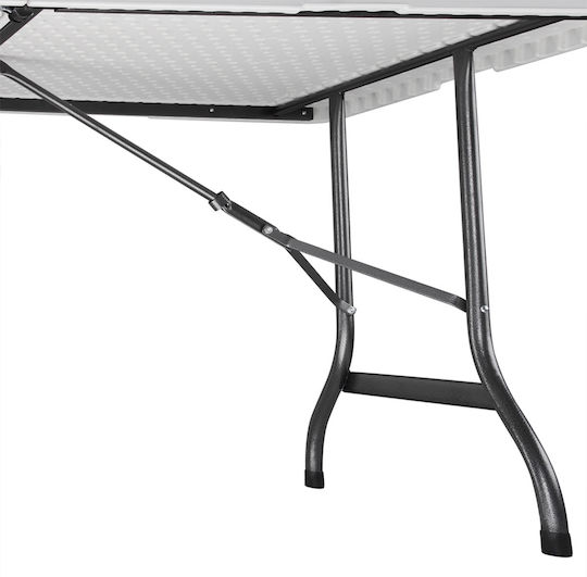 Table Foldable 183x76cm White Table Foldable 183x76cm White
