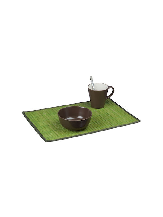 Relaxdays Placemats Bambus Verde 45x30cm 6buc
