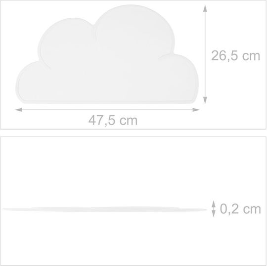 Relaxdays Сервизи за маса Пластмаса Бял 47.5x26.5см 2бр