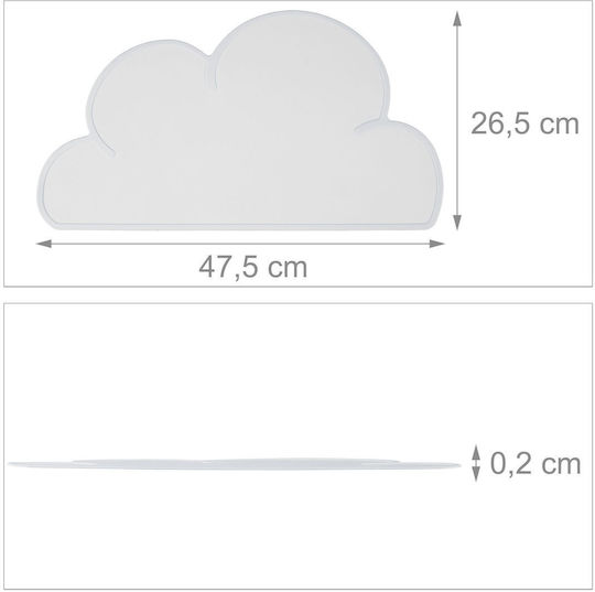 Relaxdays Placemats Plastic Gri 47.5x26.5cm 2buc
