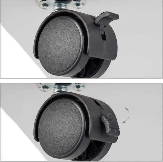 TV-Ständer mit Rädern Weiß M35xT80xH35cm