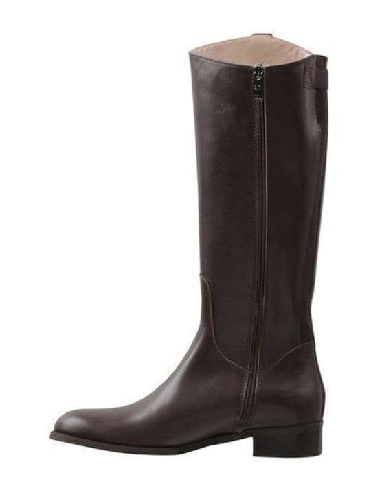 Leder Damenstiefel Braun