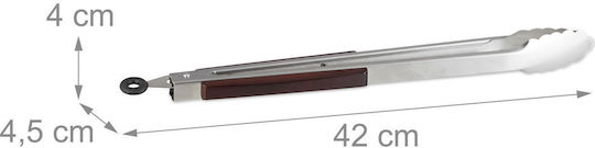 Relaxdays Tong Fleisch Rostfreier Stahl 38cm