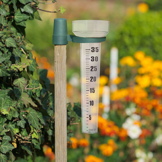 Set 2 Rain Gauges Stand Garden 35mm/m2 Plastic Relaxdays