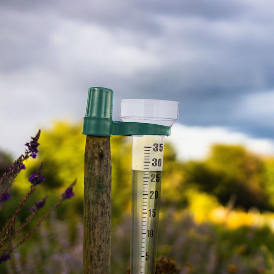 Set 2 Rain Gauges Stand Garden 35mm/m2 Plastic Relaxdays