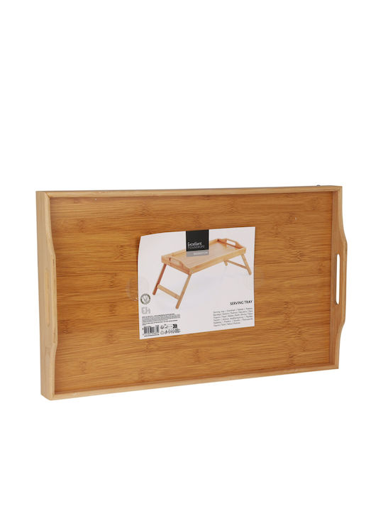 Excellent Houseware Ξύλινος Δίσκος Κρεβατιού 50x30x21cm