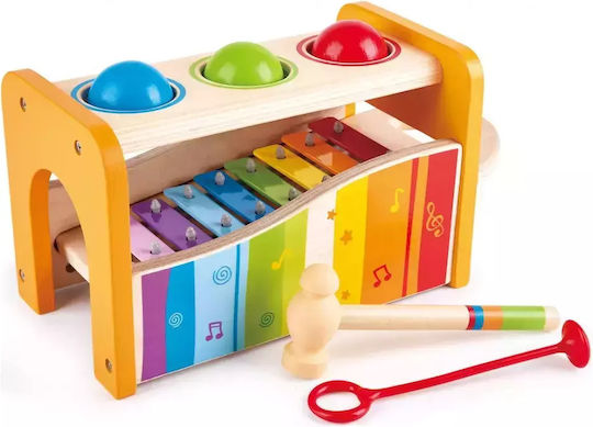 Hape Musikinstrument Whale Bench with Hammer aus Holz mit Musik und Geräuschen für 10++ Monate