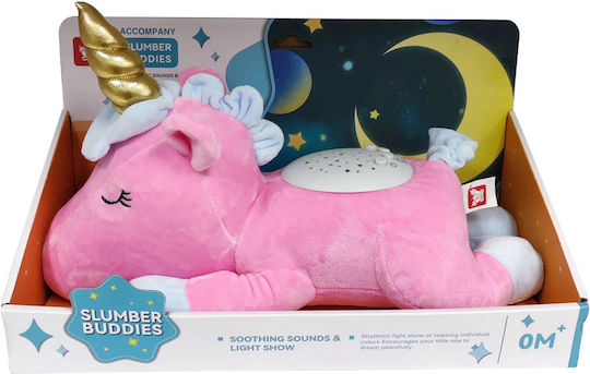 Perfectoys Schlafspielzeug Einhorn aus Stoff mit Licht und Geräuschen für 0++ Monate