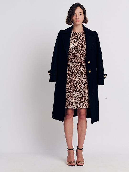 Mini Φόρεμα Ντραπέ Animal Print