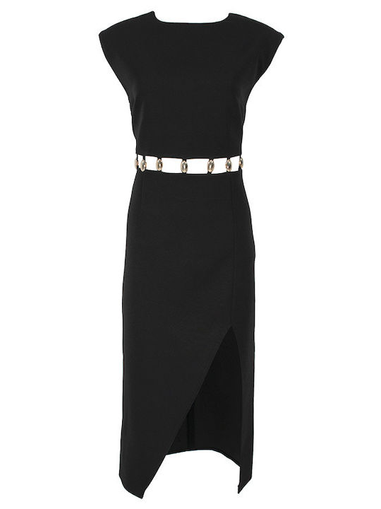 Summer Midi Evening Dress Black