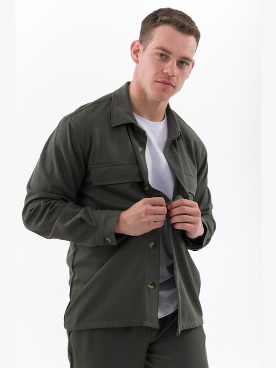 Men's Set Overshirt & Jogger Pants Mezzo Uomo 25-131-520-2494 Olive