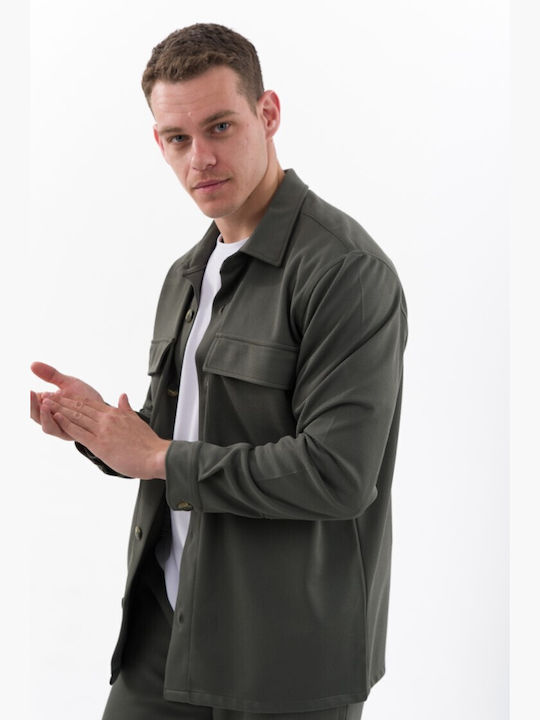 Men's Set Overshirt & Jogger Pants Mezzo Uomo 25-131-520-2494 Olive