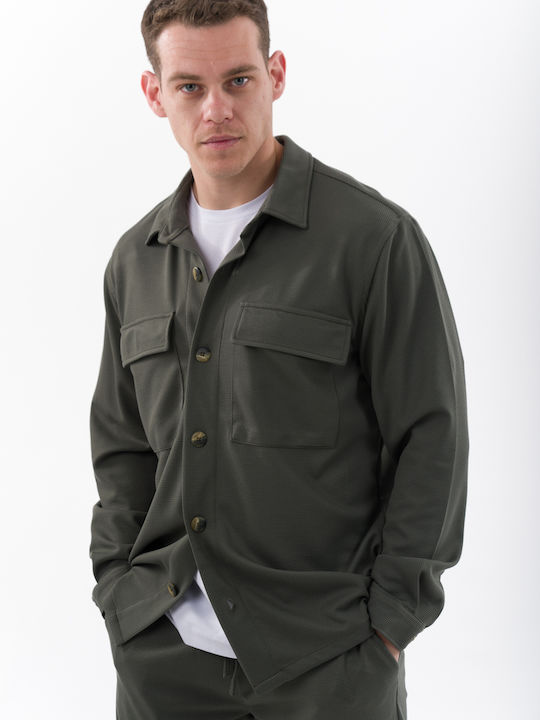 Men's Set Overshirt & Jogger Pants Mezzo Uomo 25-131-520-2494 Olive