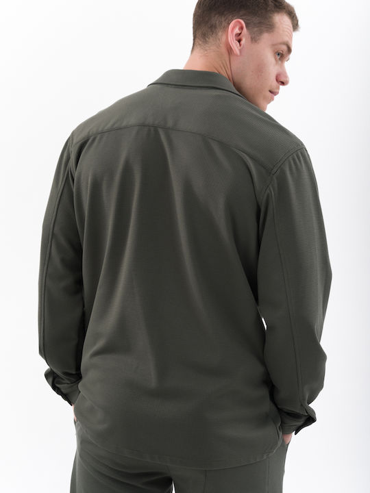 Men's Set Overshirt & Jogger Pants Mezzo Uomo 25-131-520-2494 Olive