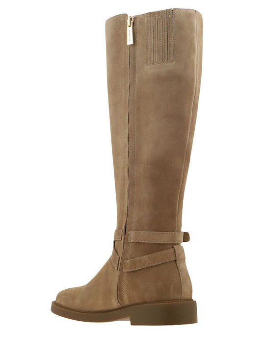Suede Women's Boots Abigail Beige