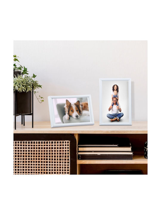 Set 2 rame foto dimensiuni 17,5 x 14 x 9,5 cm alb Relaxdays