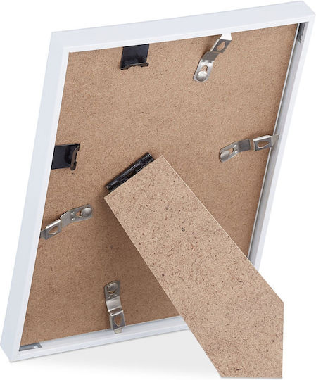 Set 2 rame foto dimensiuni 17,5 x 14 x 9,5 cm alb Relaxdays