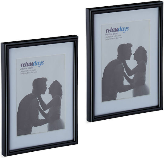 Set of 2 Picture Frames Dimensions 17.5 X 14 X 9.5 Cm Black Relaxdays Set of 2 Picture Frames Dimensions 17.5 X 14 X 9.5 Cm Black Relaxdays