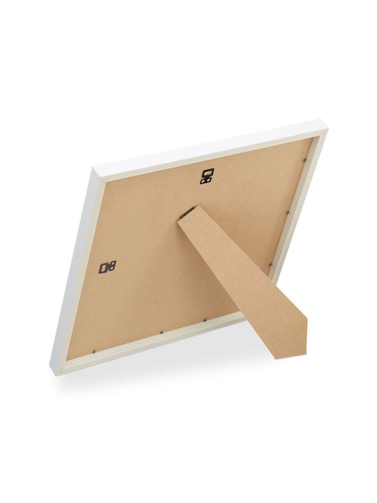 Set 2 Photo Frames Wall Table 41 X 41 X 2.5 Cm Plastic Glass White