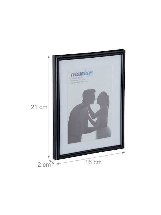 Set 2 Bilderrahmen Größe 15 x 20 cm Schwarz Relaxdays